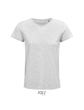 T-Shirt με οργανικό βαμβάκι (Crusader women 03581) ασημί